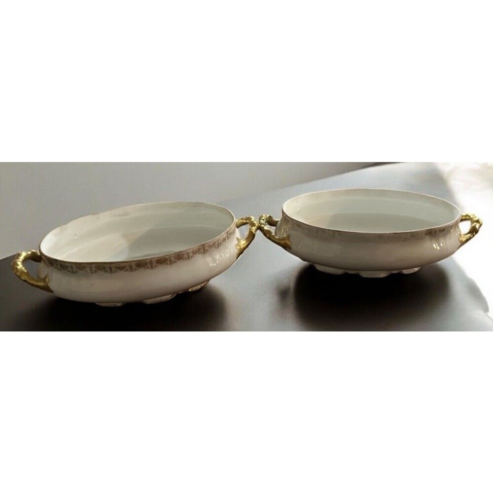 Mavaleix Mandavy & Balleroy B MoeM Limoges France 2 Vegetable Bowls Late 1800’s